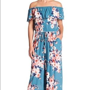 Midi jumpsuit off shoulder